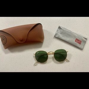Ray-Ban Sunglasses Dark Emerald/Golden Frame RB3447